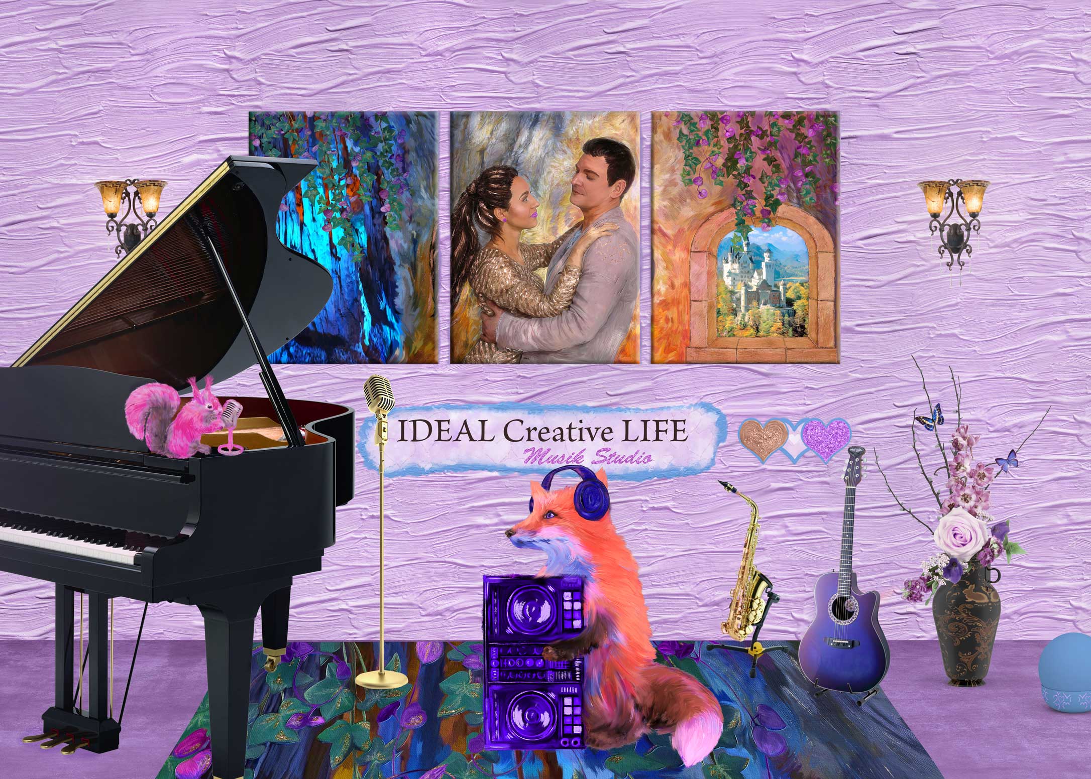 "IDEAL Creative LIFE - ist unser Leben! | Musik Studio; House-Musikproduktion, EDM-Gesang, Branding für Künstler, Branding für Musiker, Branding für DJs, Audio-Branding, individuelle Aufnahme unseres Gesangs; Aufnahme Ihres Instruments, individuelle Gesangsvoreinstellungen, die speziell für Ihre Stimme erstellt wurden, Voreinstellungen für Serum, Sylenth und Spire; Mischen und Mastern moderner Musik; EDM-Produktion